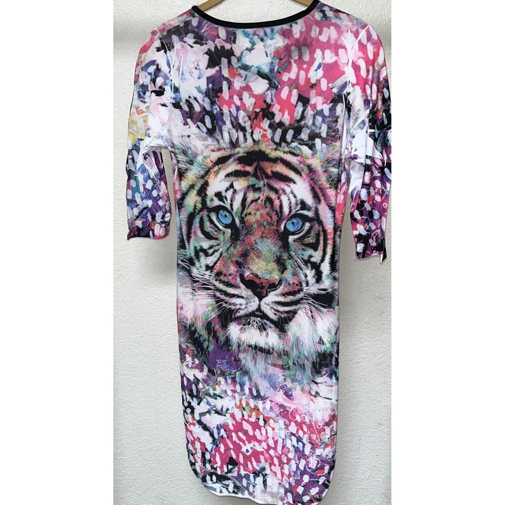 Style B Dress Tiger Studded Multicolored Women Sz L - Picture 2 of 10